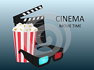 Vector image for the film industry.Online cinema.