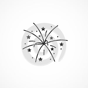 Vector image fireworks icon.