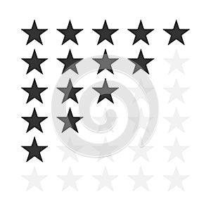 Vector image five star rating.