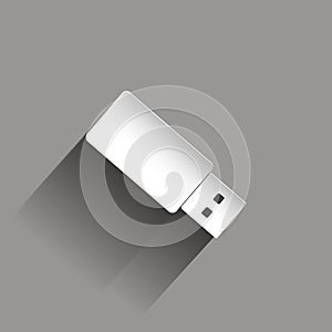 Vector image flash drive. usb flash drive vector icon. Vector icon with shadow design.