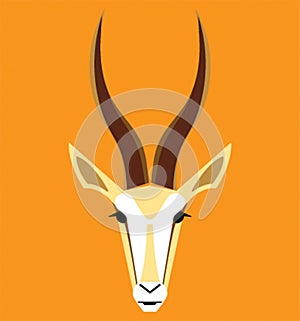 Vector image of an gazelle head