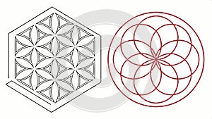 Geometric shapes pattern, abstract design elements vector design Generative AI