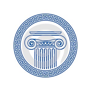 Vector image of a greek antique column