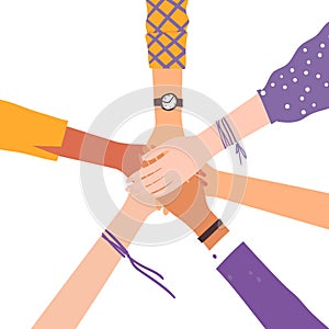 Vector image of hands shaking as friendship symbol. photo