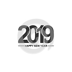 Vector image of Happy new year 2019.