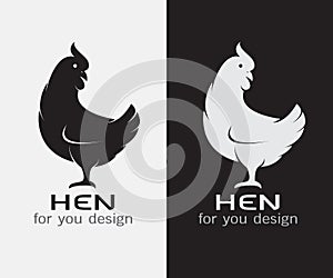 Vector image of an hen