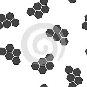 Vector image of honeycomb seamless pattern on a white background