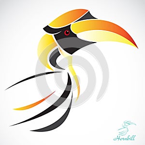 Vector image of an hornbill photo