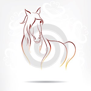 Vector image of an horse