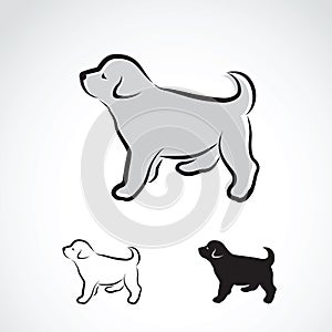 Vector image of an labrador puppy