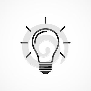 Vector image light bulb icon.