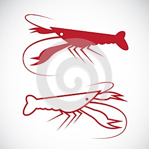 Vector image of an lobster design.
