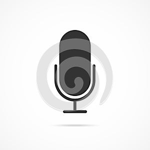 Vector image microphone icon.