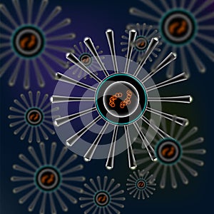 Vector image Molecules background illustration