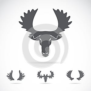 Vector image of an moose head