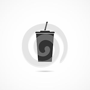 Vector image paper cup icon.