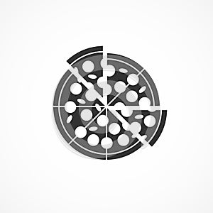 Vector image pizza icon.