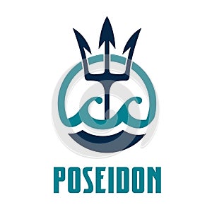 Vector image of Poseidon`s Trident photo