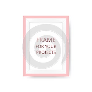 Vector image realistic photo frame.