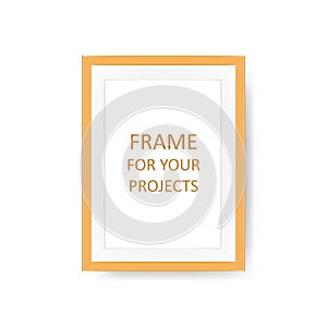 Vector image realistic photo frame.