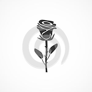 Vector image rose icon.