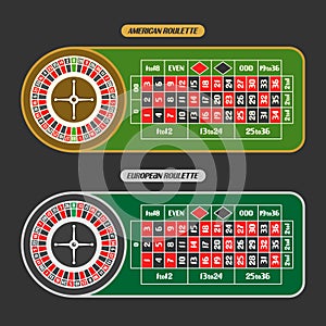 Vector image of Roulette Table