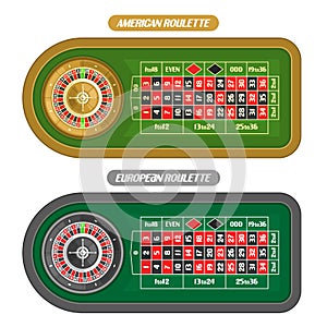 Vector image of Roulette Table photo