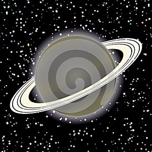 Vector image Saturn planet