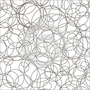 Vector image seamless pattern of many black circle