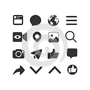 Vector image set of Internet icons.