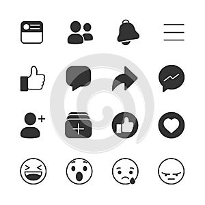 Vector image of set Internet icons