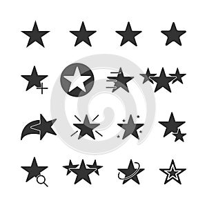 Vector image set star icons.