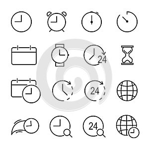 Vector image set time line icon.