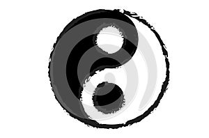 Vector image showing yin yang symbol