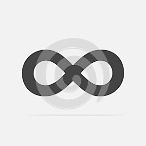 Vector image of the sign of infinity. Vector illustration infin