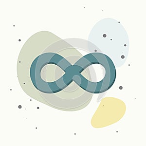 Vector image of the sign of infinity. Vector illustration infinity on multicolored background