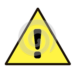 Vector image sign that warns of danger on white background