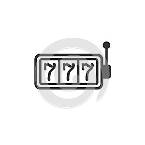 Vector image of slot machine icon flat