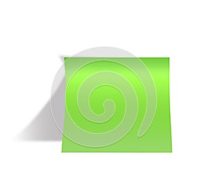 Vector image of a small green leaf of sticking paper.