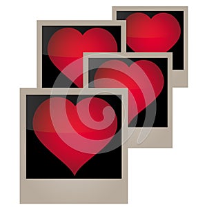 Vector image, template heart