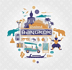 Vector image of thailand items