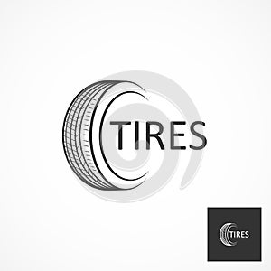 Vector image tires logo.