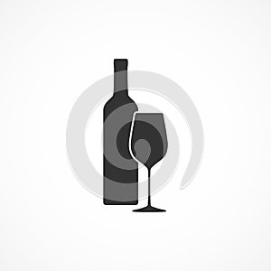 Vector image wine icon.