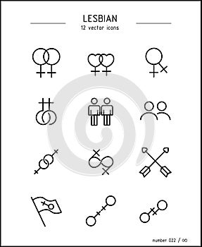 Vector images of genders. Woman lesbian. Sexual orientation