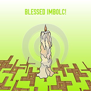 Vector imbolc greeting card