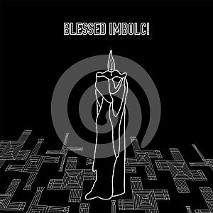 Vector imbolc greeting card