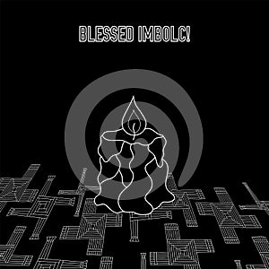 Vector imbolc greeting card