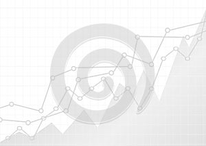 Vector : Increase gray business graphs on white background