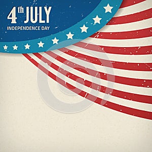 Vector independence day paper texture poster