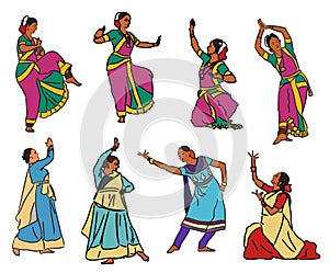 Vector indian dancers